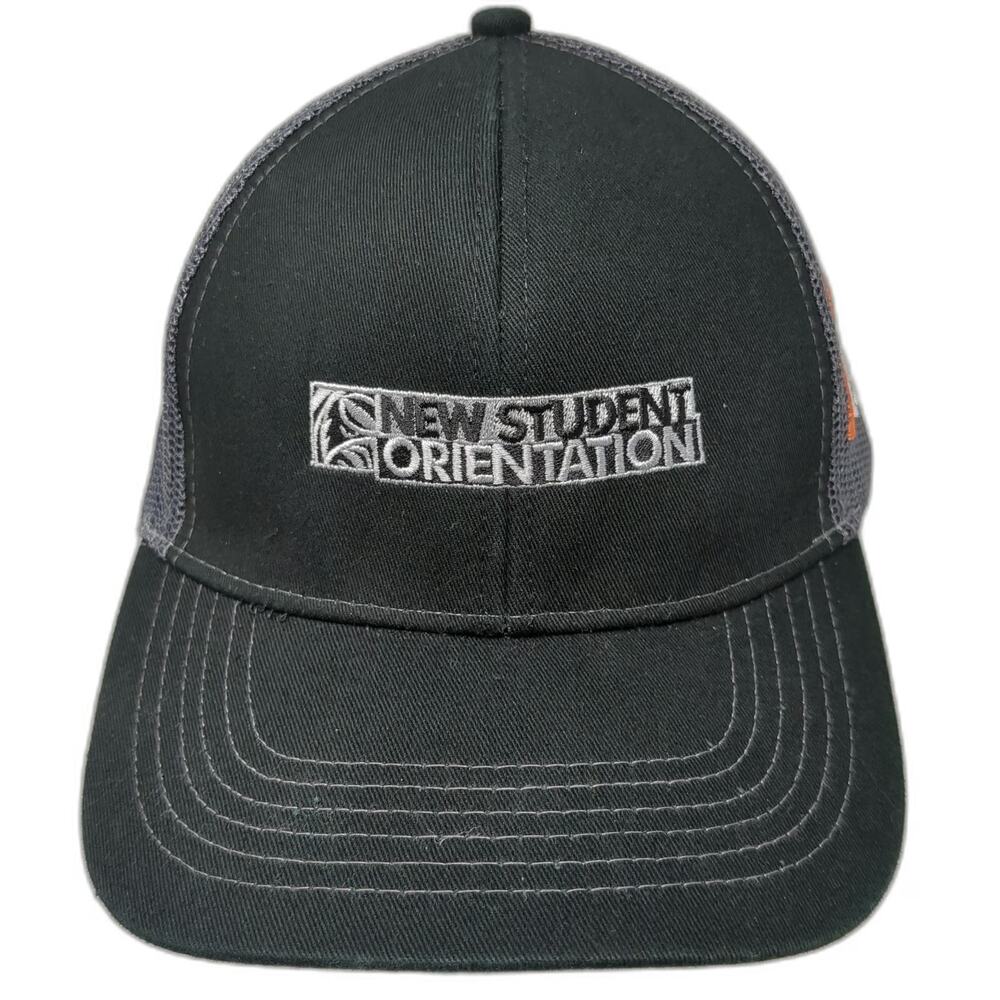 OC Trucker Hat Black One Size New Student Orientation ISU Credit Union Mesh Cap